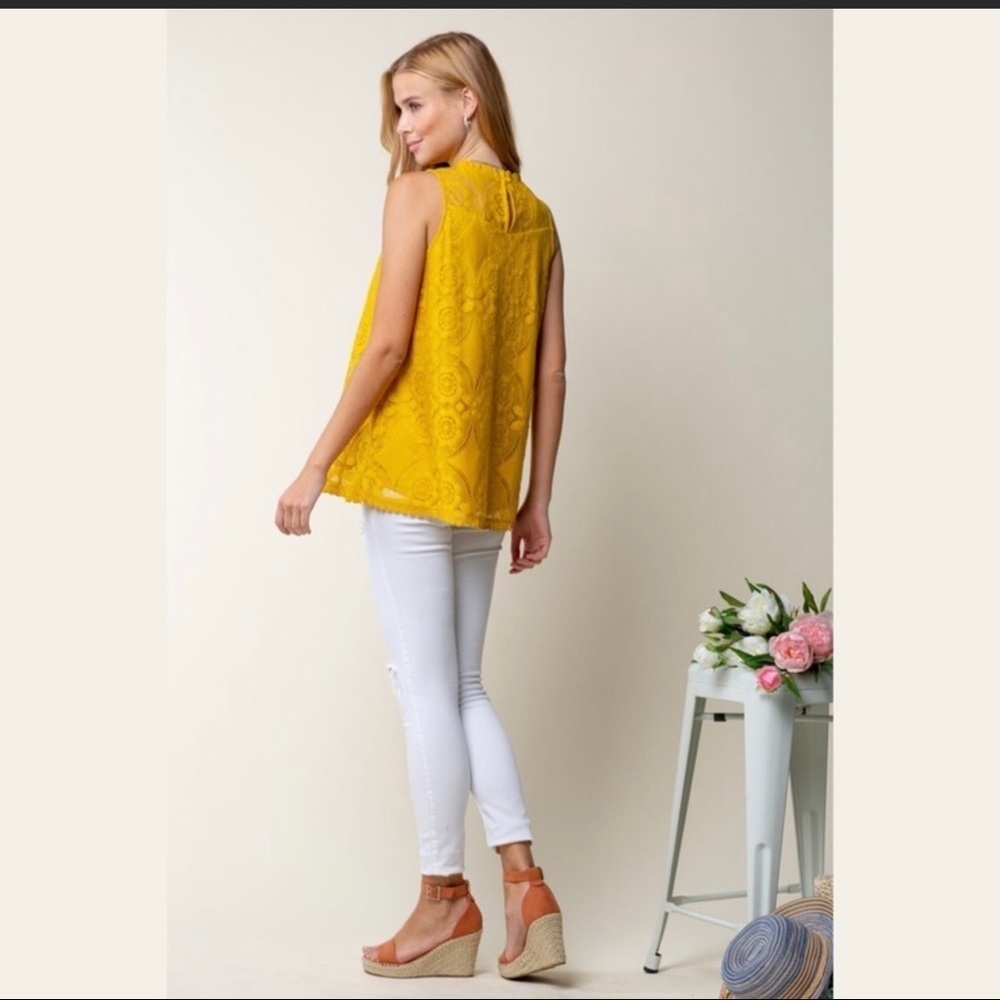 SUNFLOWER Sleeveless Lace Top-LAST ✌️ - Picture 6 of 10